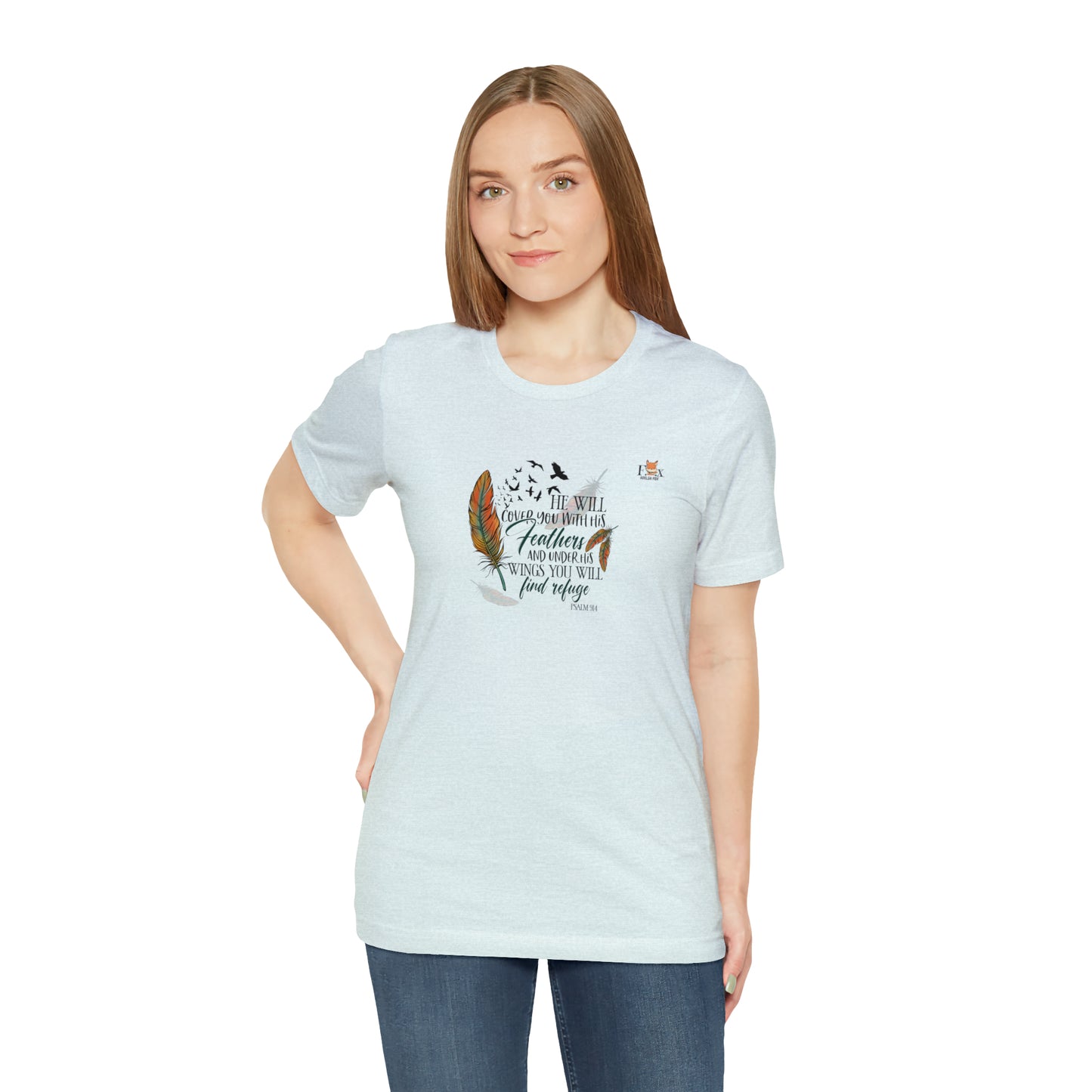 Under his wings you will find refuge- Psalm-Unisex T-shirt