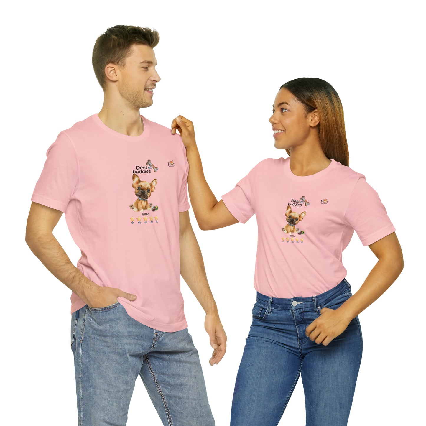 Best Buddies 5 stars & 5 paws - French Bulldog  Unisex T-Shirt