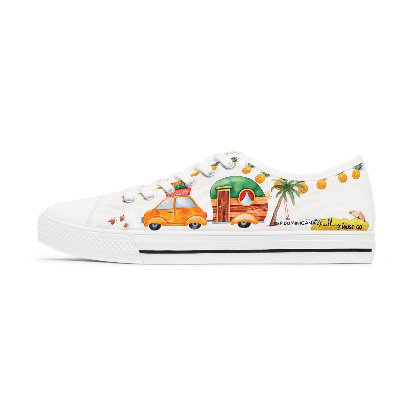 Dominican Republic is calling & i must Go- Travel Edition - White Background Sneakers