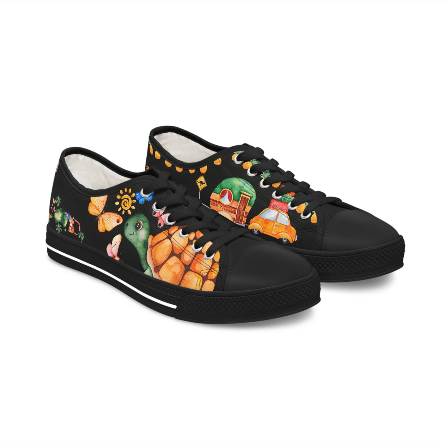 Australia is calling & i must Go- Travel Edition - Black Background Sneakers