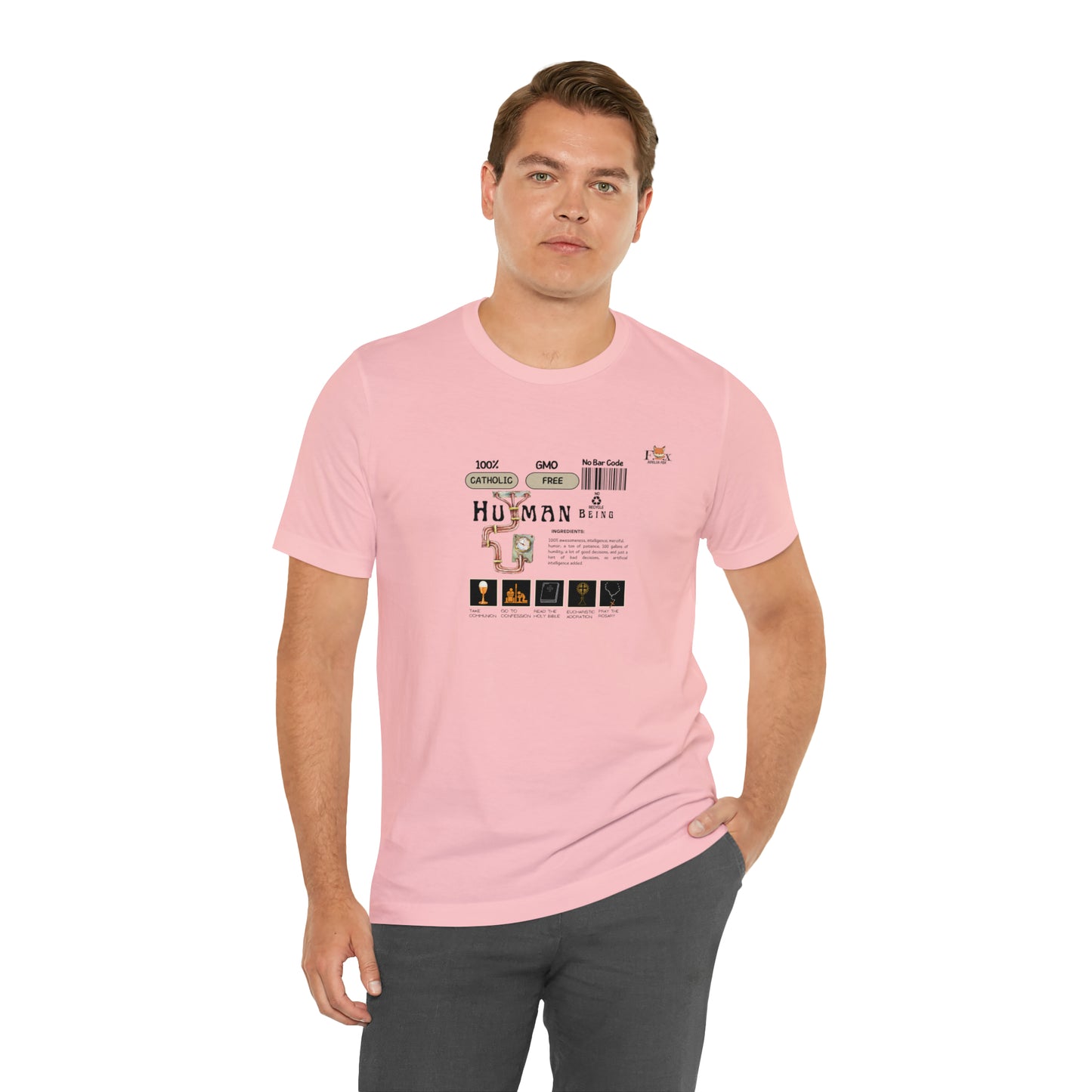 100% Catholic Human Being- Unisex T-shirt