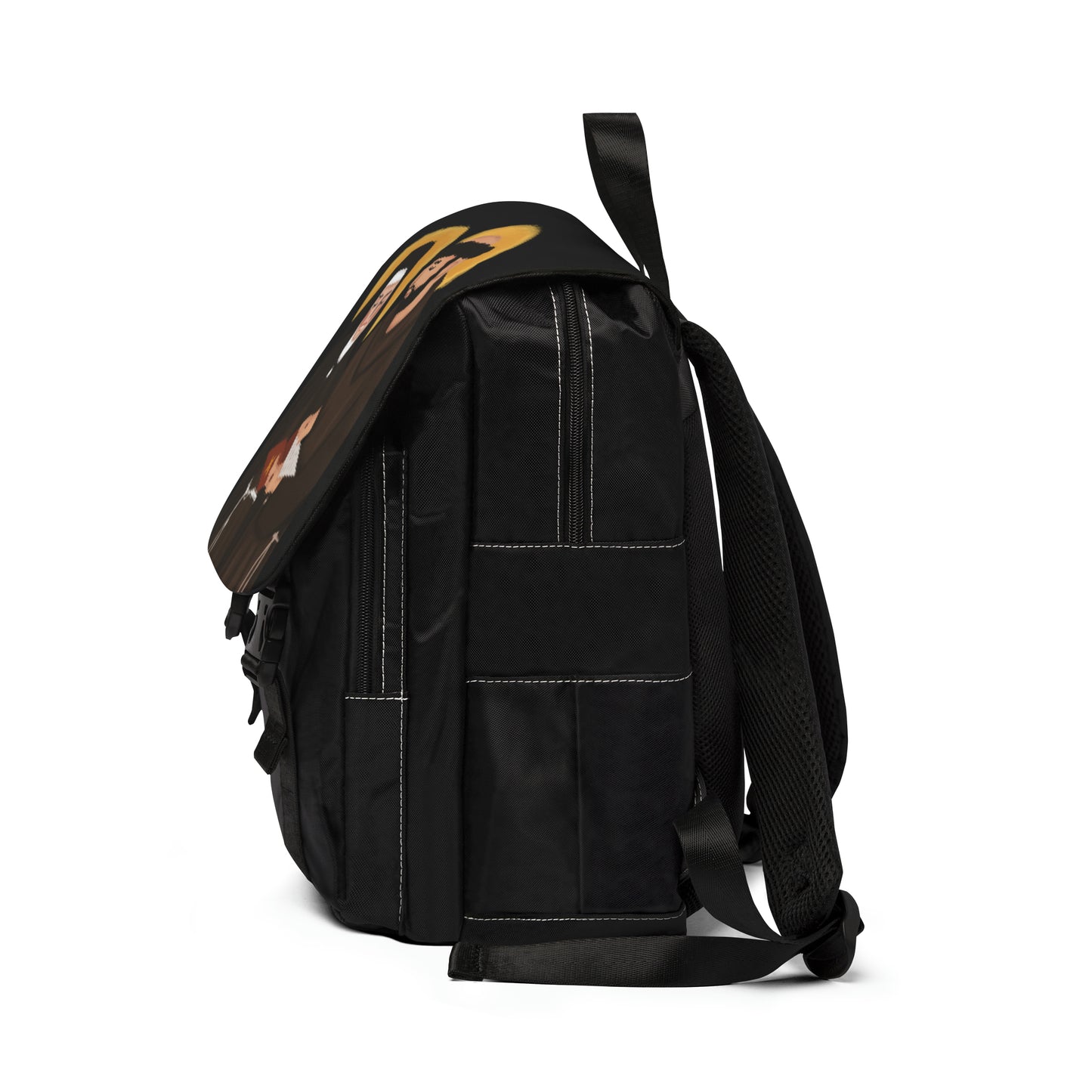 Unisex Shoulder Backpack -Saint Claire & Saint Francis Of Assisi