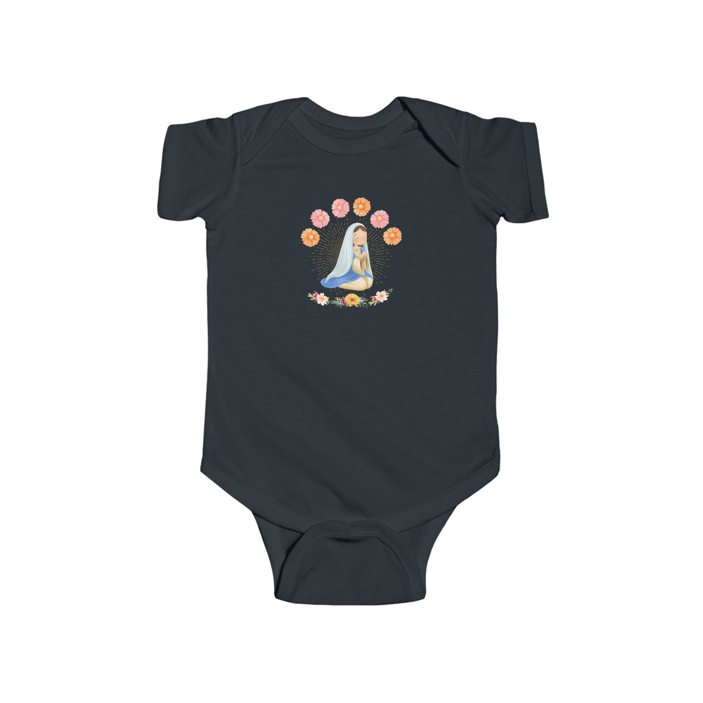 Mary and Flowers-  Unisex Infant Jersey Bodysuit