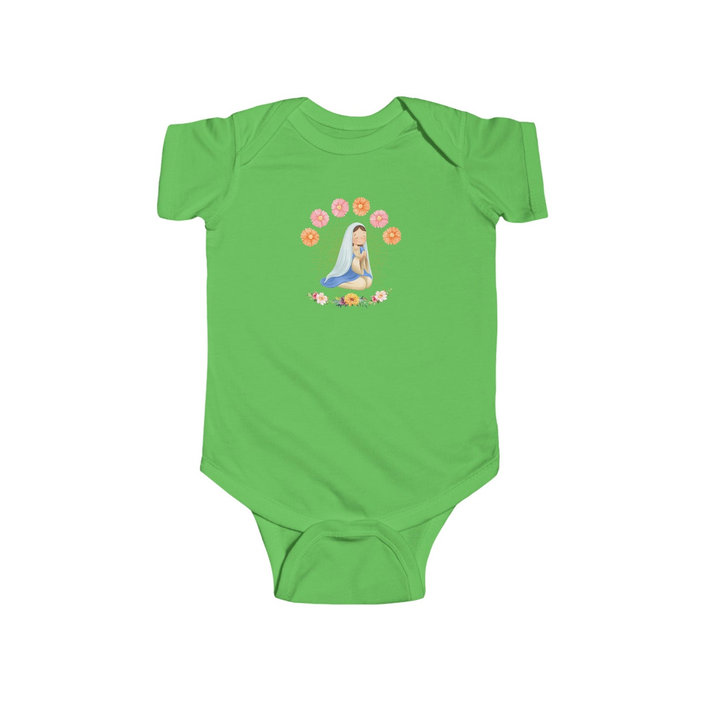 Mary and Flowers-  Unisex Infant Jersey Bodysuit
