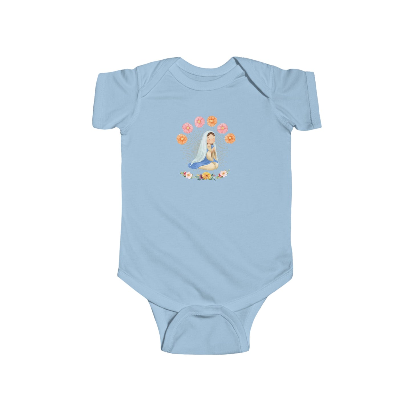 Mary and Flowers-  Unisex Infant Jersey Bodysuit