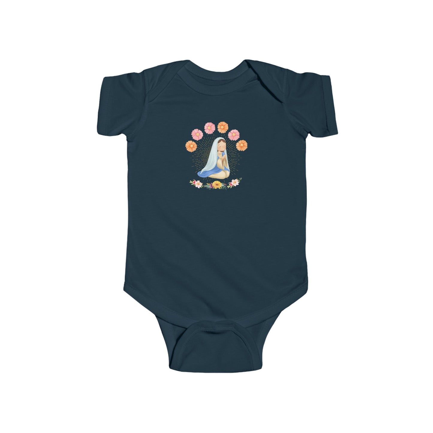 Mary and Flowers-  Unisex Infant Jersey Bodysuit