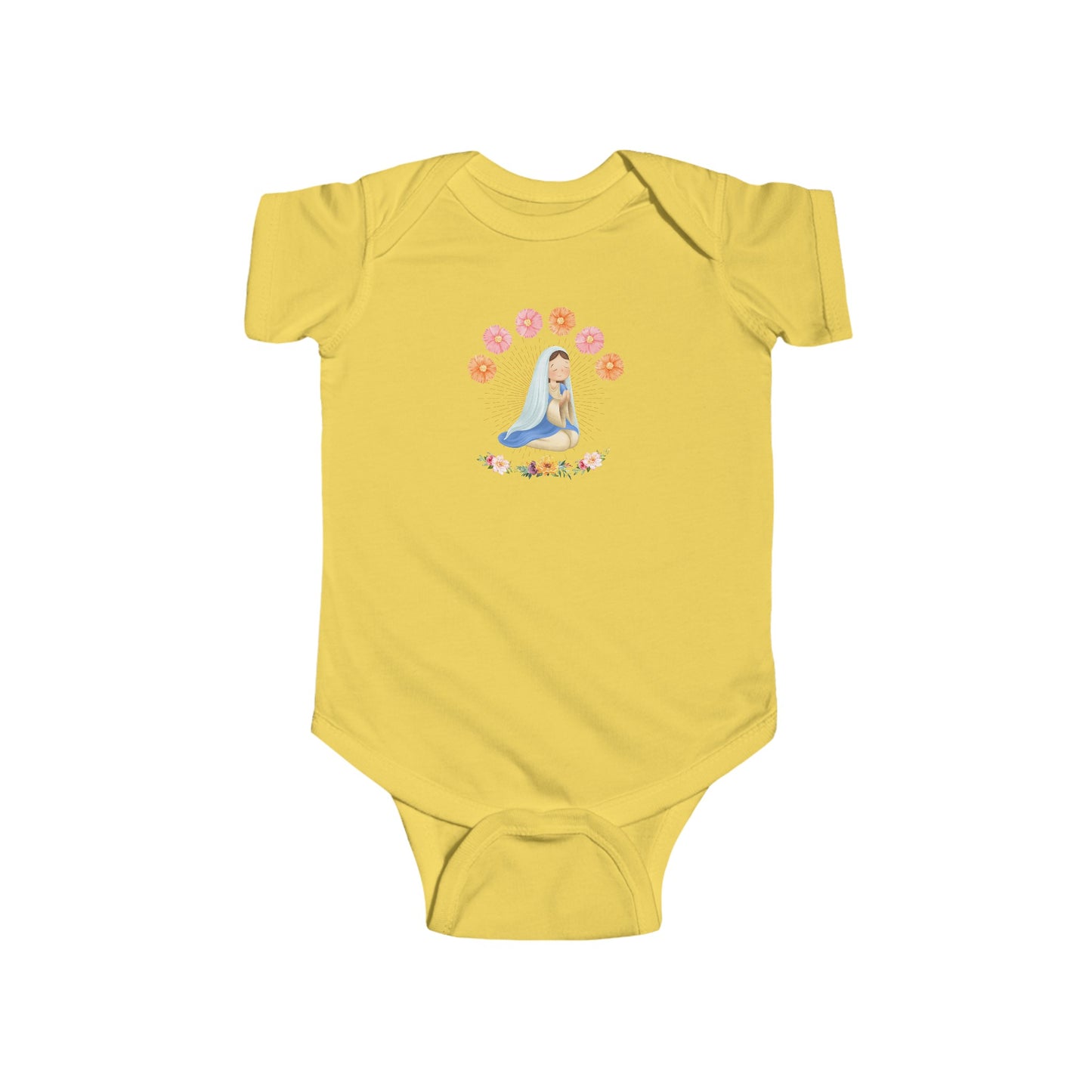 Mary and Flowers-  Unisex Infant Jersey Bodysuit