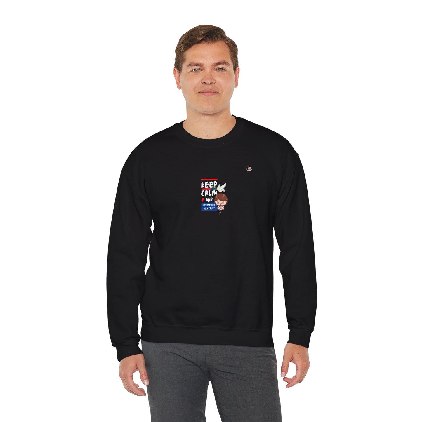 Keep Calm and Invoke the Holy Spirit- Unisex Crewneck Sweatshirt