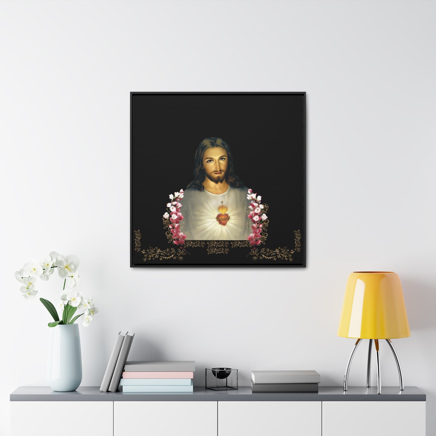 The Sacred Heart of Jesus and Flowers -The Catholic Church Of The Syriac Chaldean Tradition