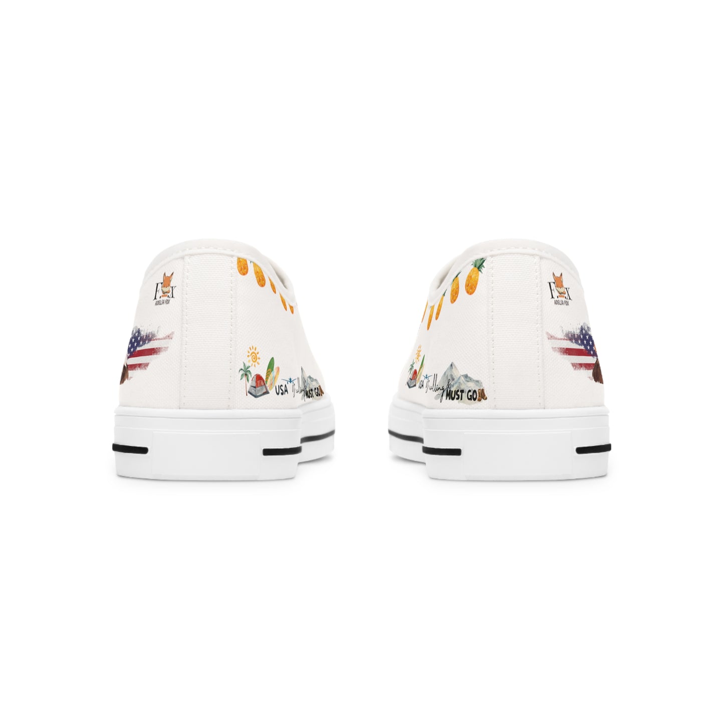 USA is calling & i must Go - First Travel Edition - White Background Sneakers