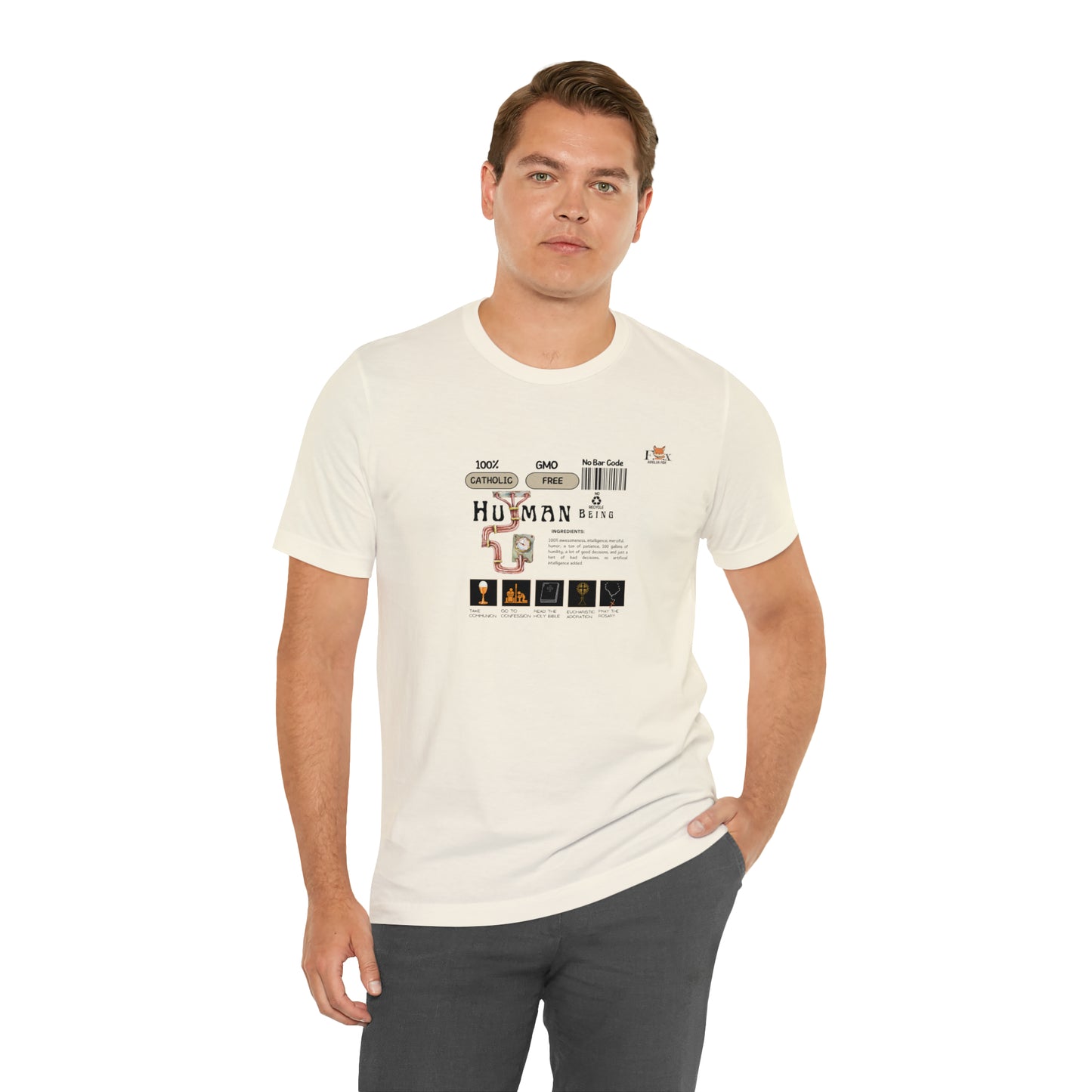 100% Catholic Human Being- Unisex T-shirt