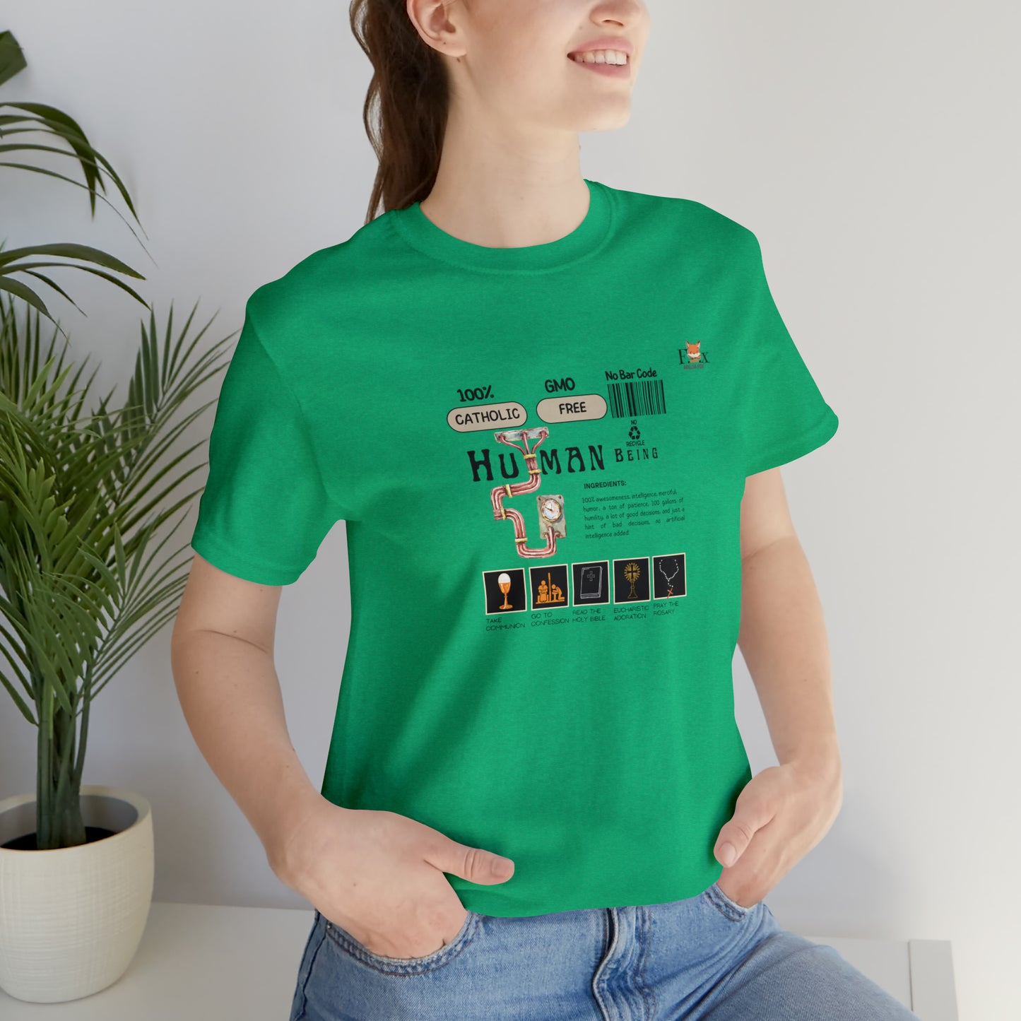 100% Catholic Human Being- Unisex T-shirt