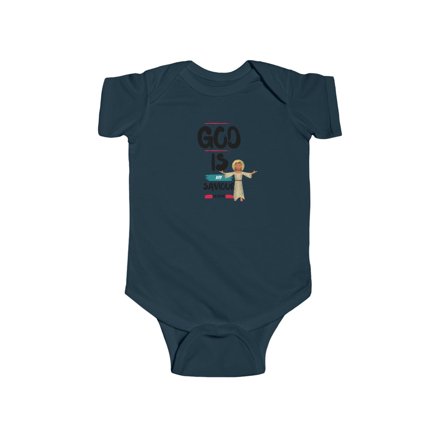 God is my saviour- Unisex Infant Jersey Bodysuit