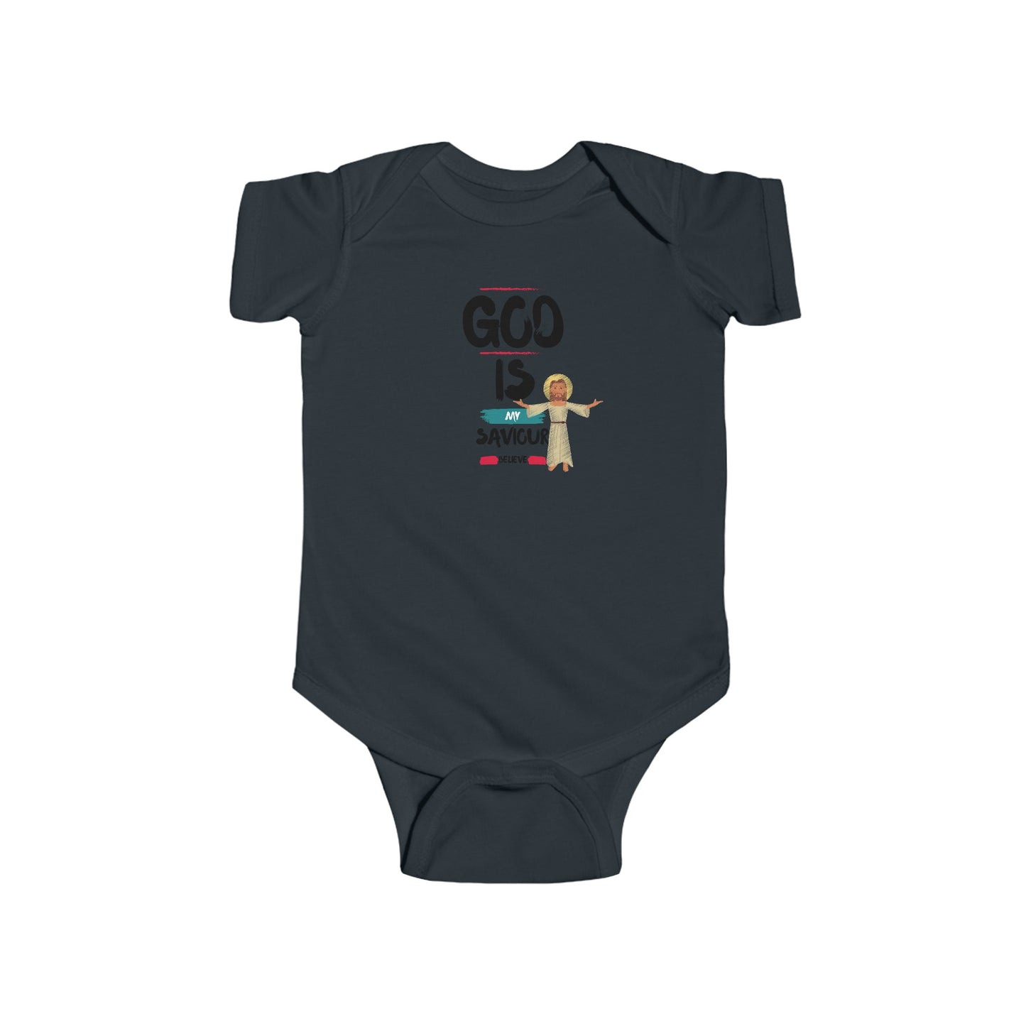 God is my saviour- Unisex Infant Jersey Bodysuit