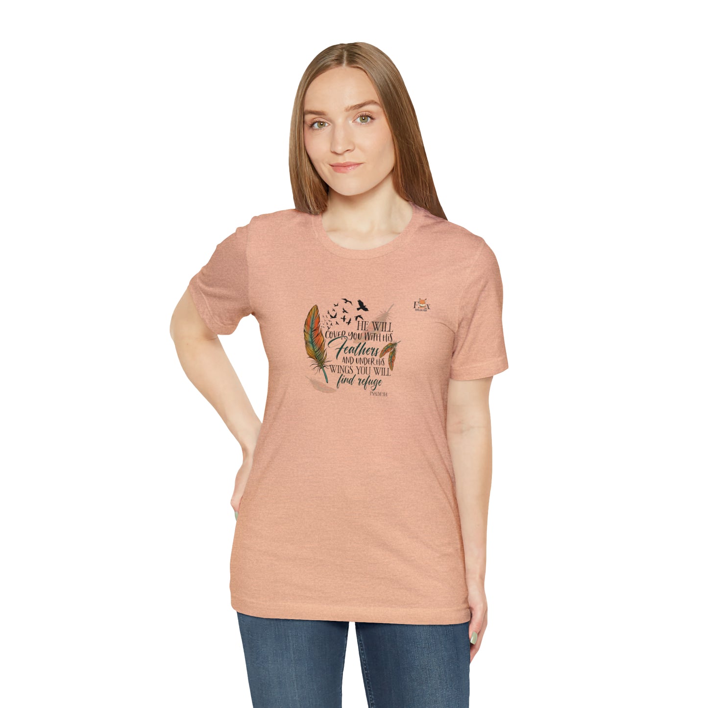 Under his wings you will find refuge- Psalm-Unisex T-shirt