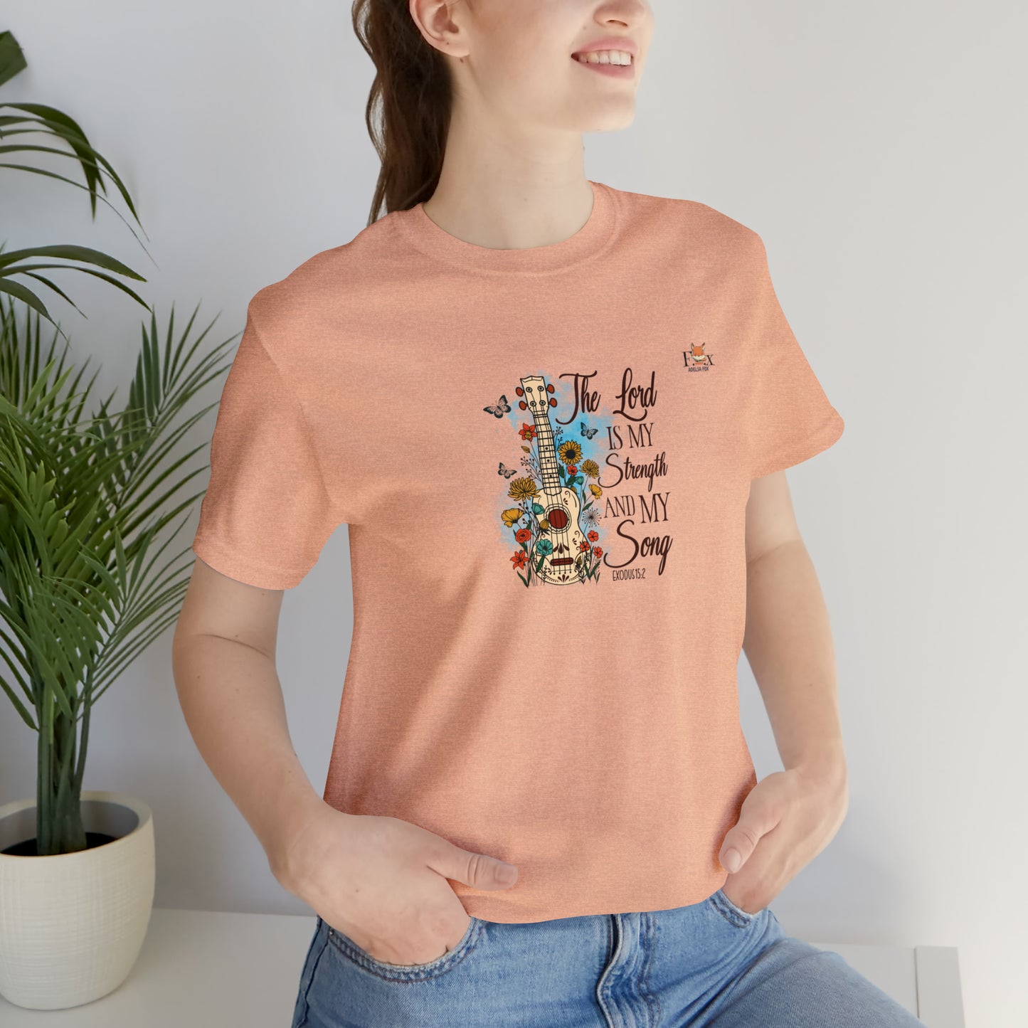 Jesus and Guitar- The Lord is my strength and my song -Unisex T-shirt
