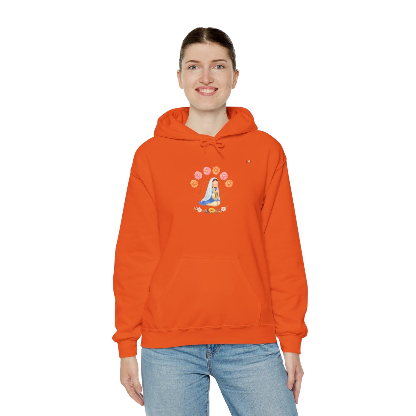 Mary Pray and Flowers-  Hoodie Sweatshirt