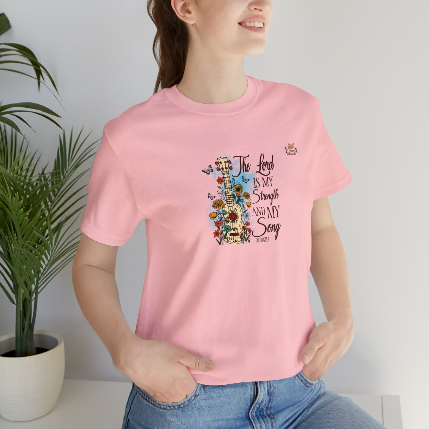 Jesus and Guitar- The Lord is my strength and my song -Unisex T-shirt