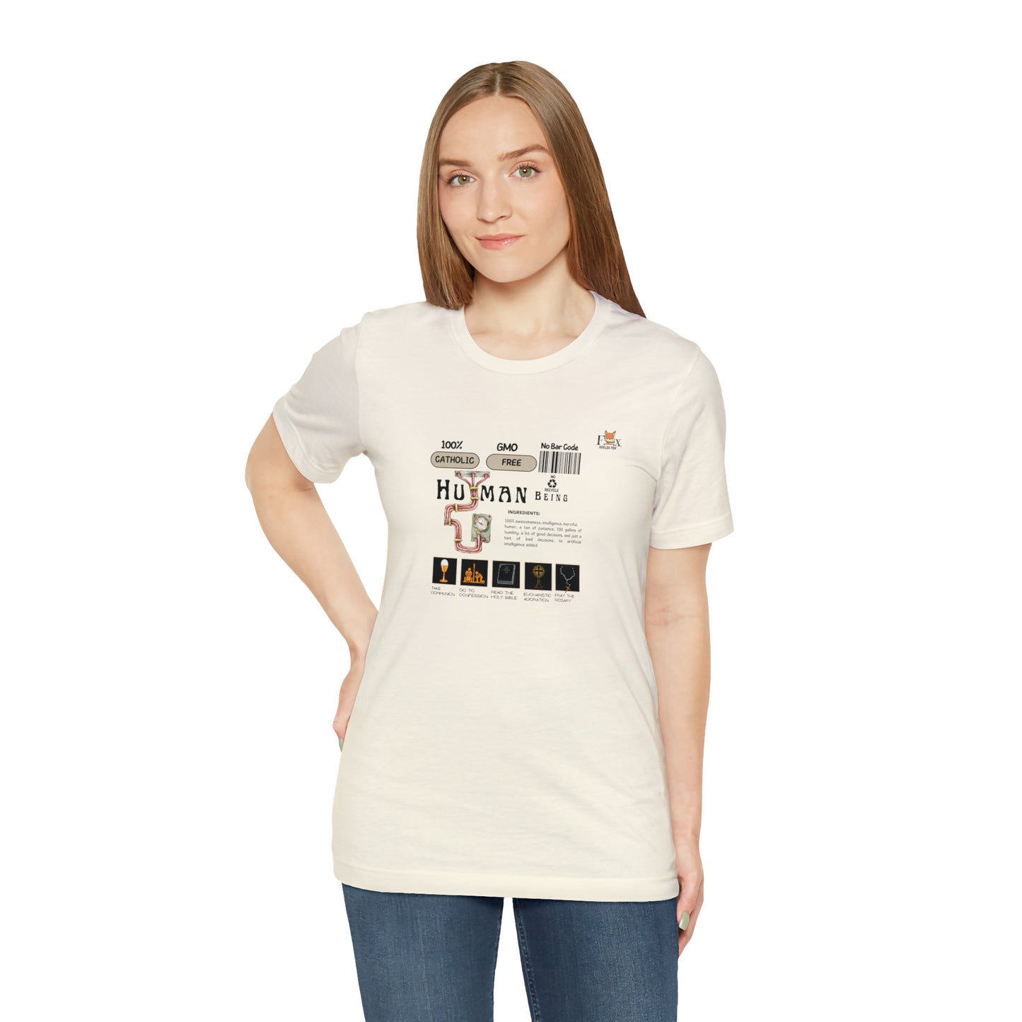 100% Catholic Human Being- Unisex T-shirt