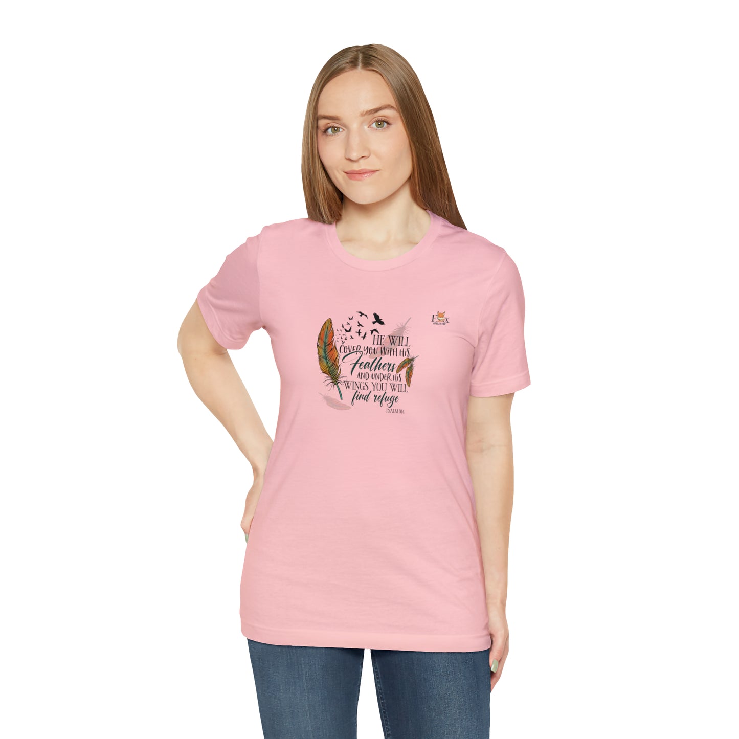 Under his wings you will find refuge- Psalm-Unisex T-shirt