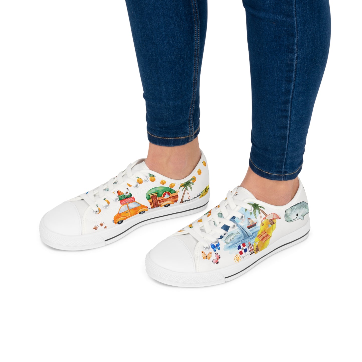 Dominican Republic is calling & i must Go- Travel Edition - White Background Sneakers