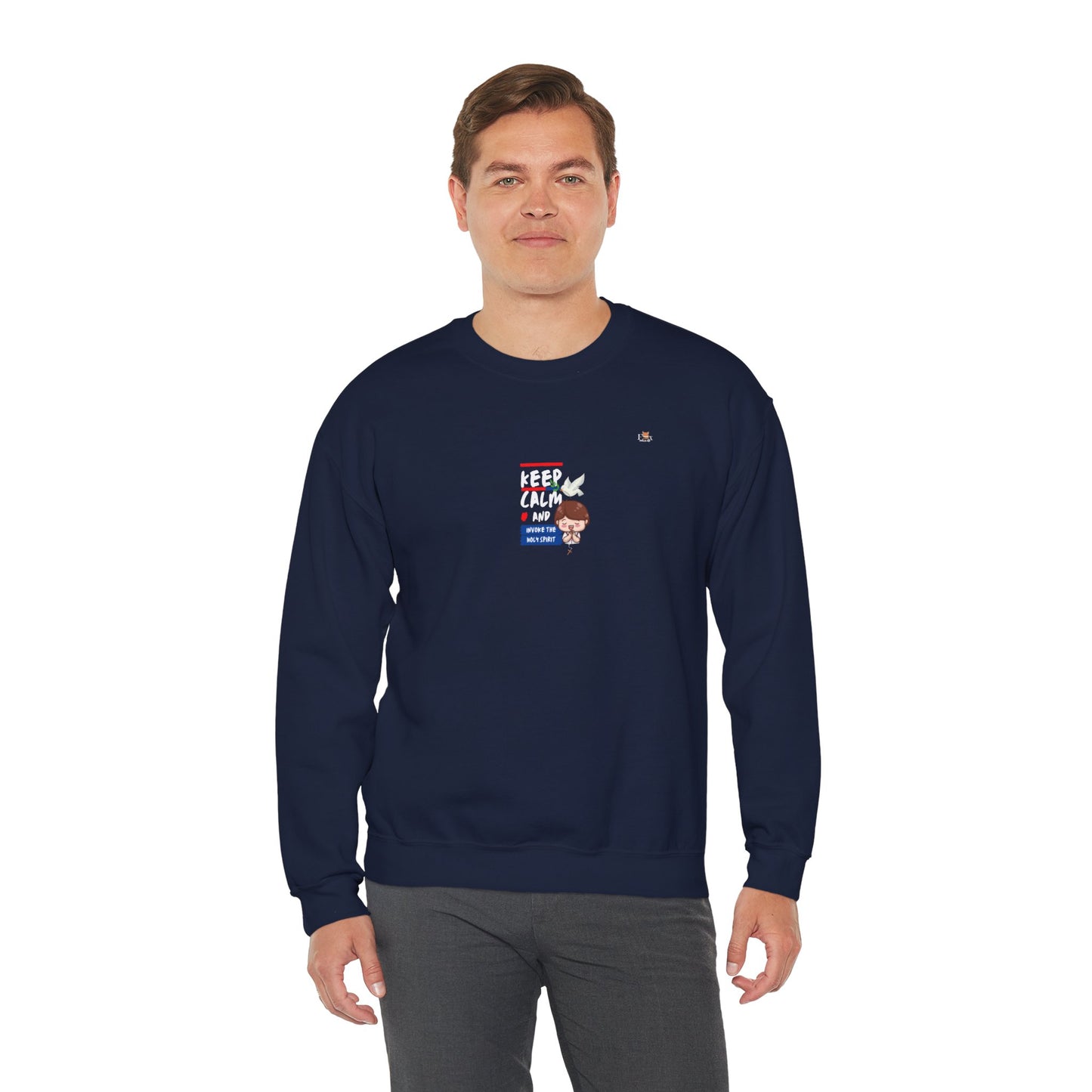 Keep Calm and Invoke the Holy Spirit- Unisex Crewneck Sweatshirt