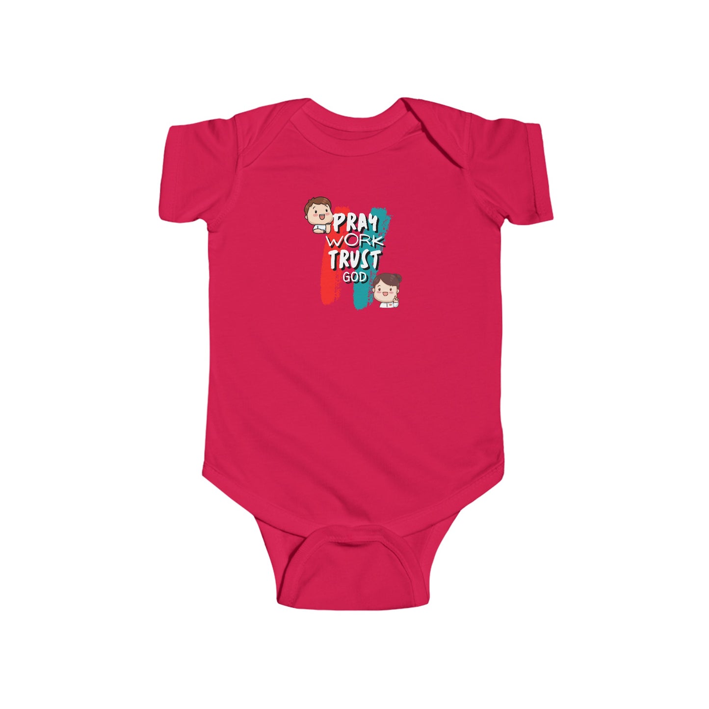 Pray, Work and Trust God-  Unisex Infant Jersey Bodysuit