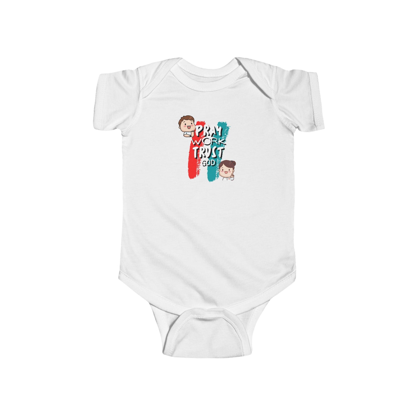 Pray, Work and Trust God-  Unisex Infant Jersey Bodysuit