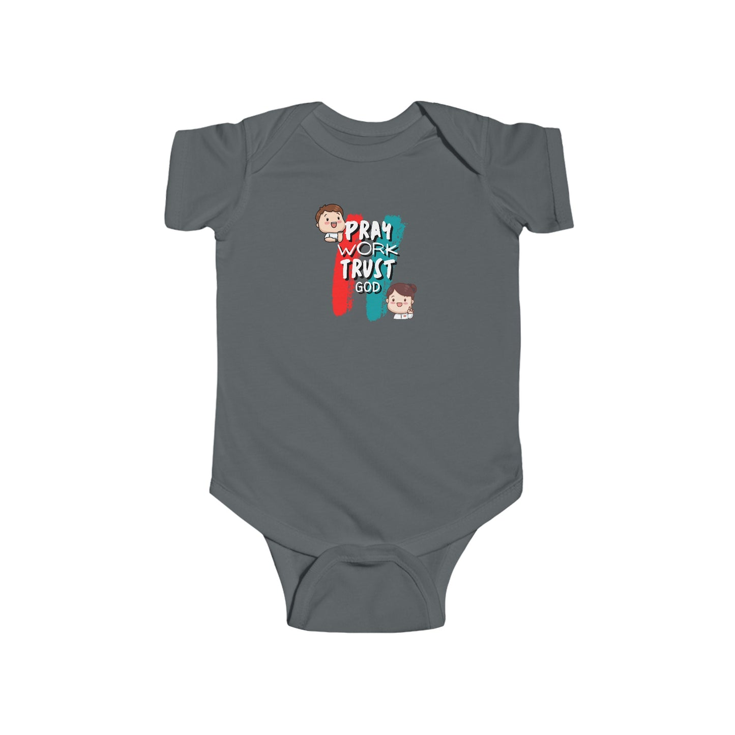 Pray, Work and Trust God-  Unisex Infant Jersey Bodysuit