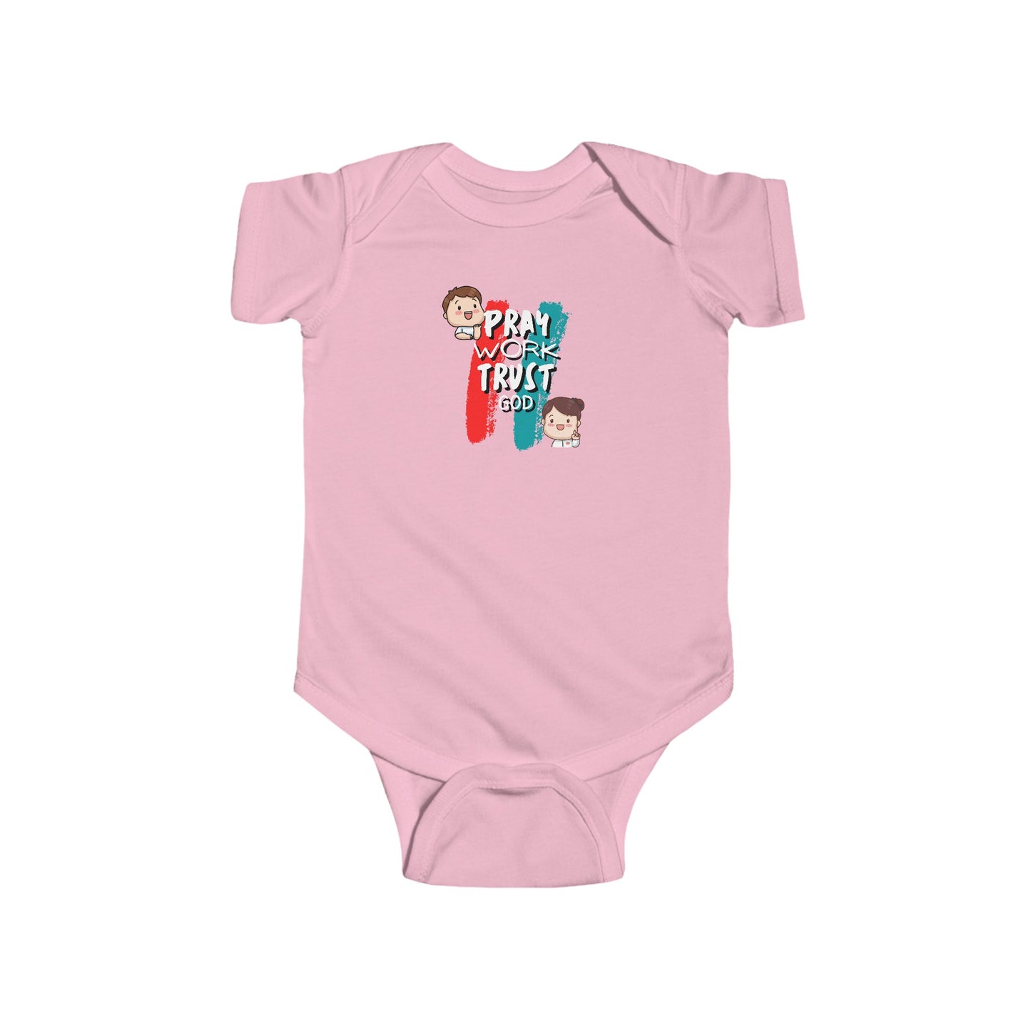 Pray, Work and Trust God-  Unisex Infant Jersey Bodysuit