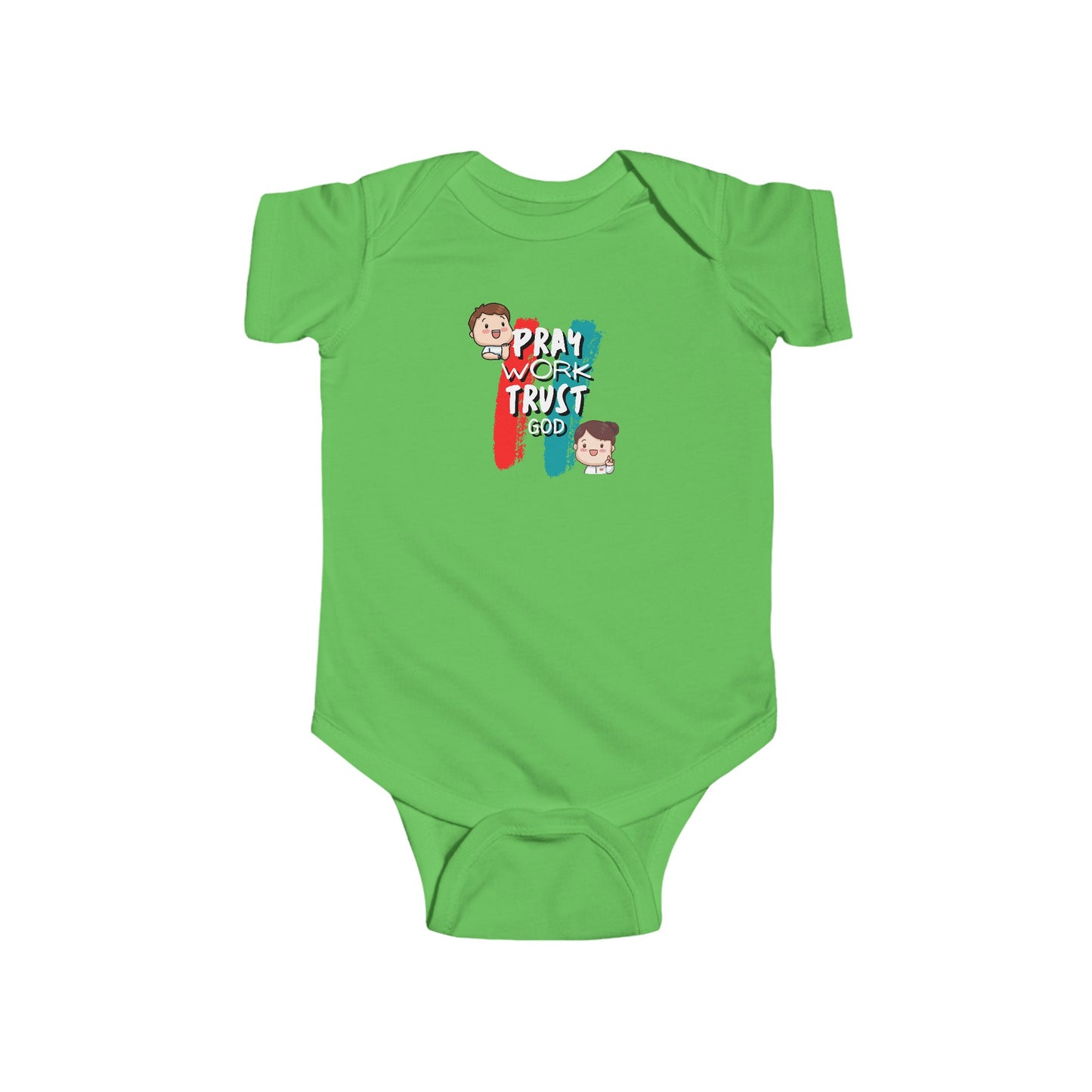 Pray, Work and Trust God-  Unisex Infant Jersey Bodysuit