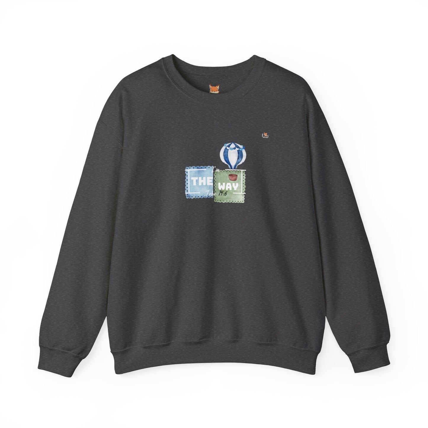 I Am The Way whit with Hot Air Balloons- Unisex Crewneck Sweatshirt