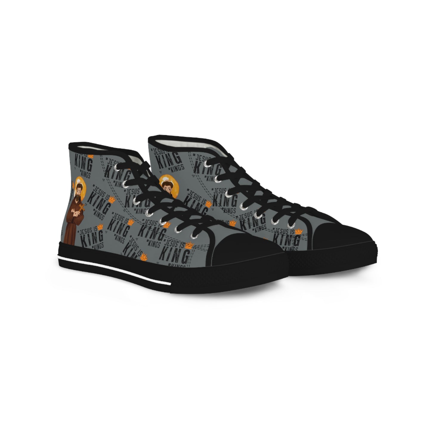 Men's High Top Sneakers -Saint Francis of Assisi