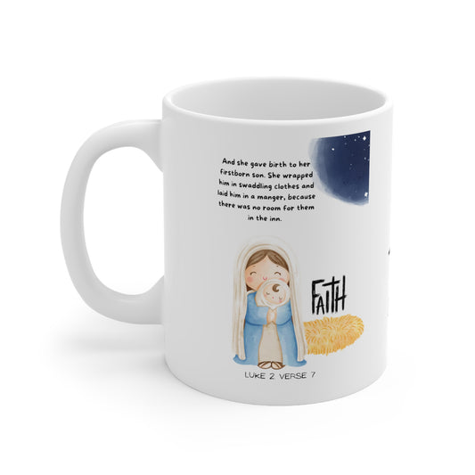 Mary & The Birth of Jesus- Ceramic Mug- Ceramic Mug 11oz