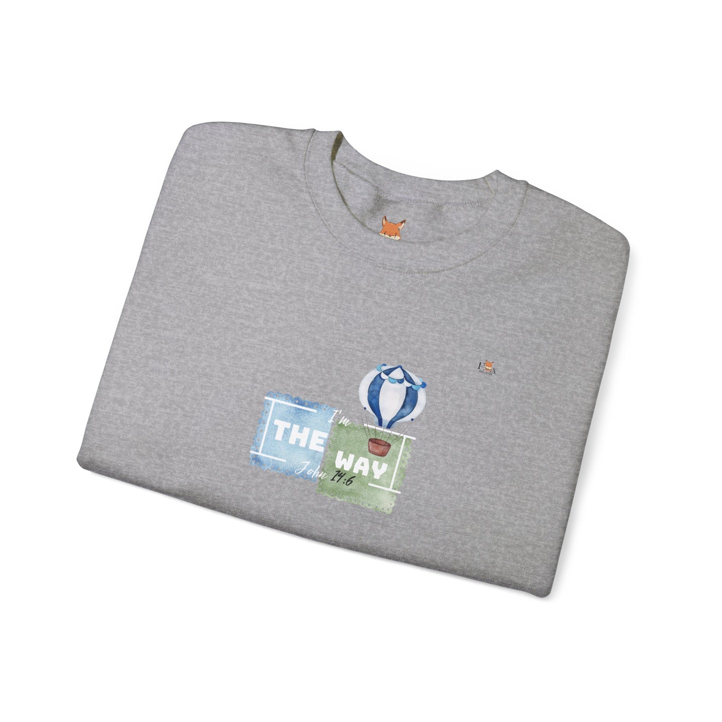 I Am The Way whit with Hot Air Balloons- Unisex Crewneck Sweatshirt