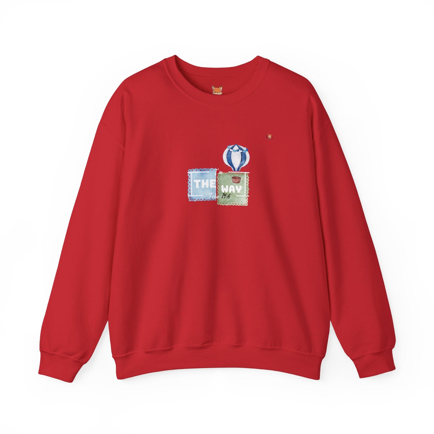 I Am The Way whit with Hot Air Balloons- Unisex Crewneck Sweatshirt