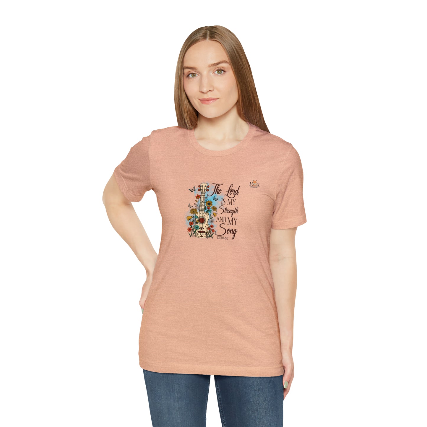 Jesus and Guitar- The Lord is my strength and my song -Unisex T-shirt