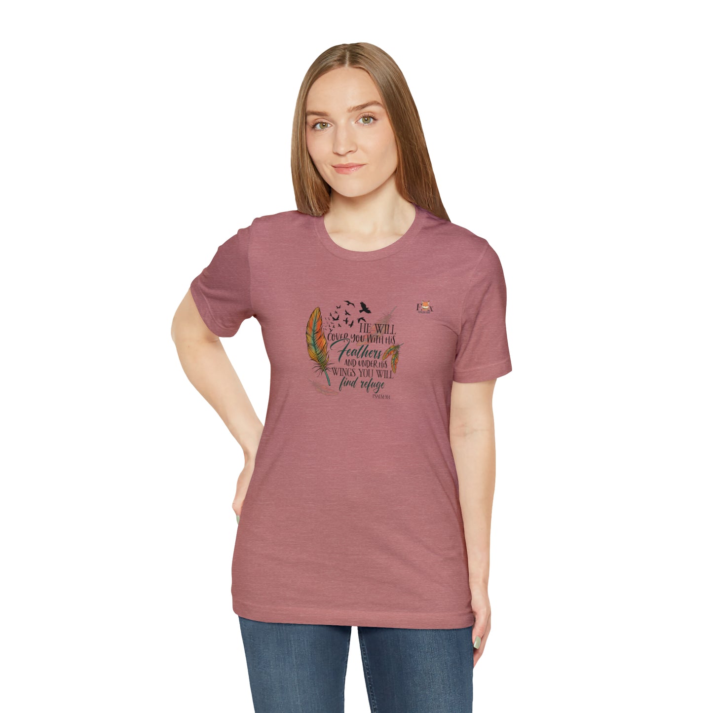Under his wings you will find refuge- Psalm-Unisex T-shirt
