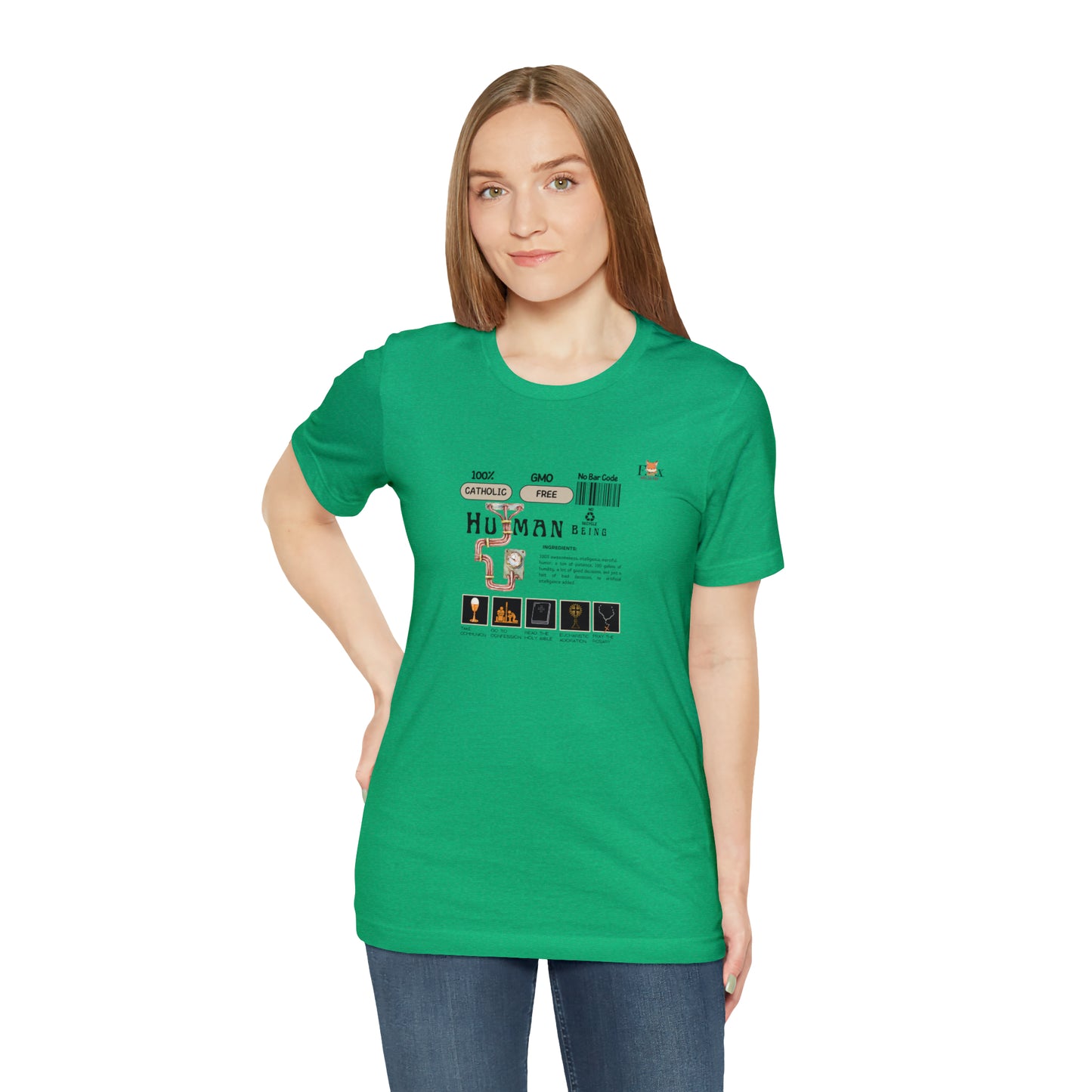 100% Catholic Human Being- Unisex T-shirt