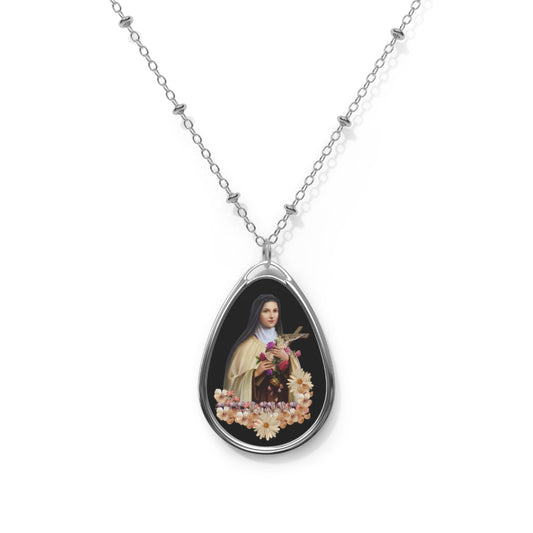 Saint Therese Of Lisieux- Oval Necklace