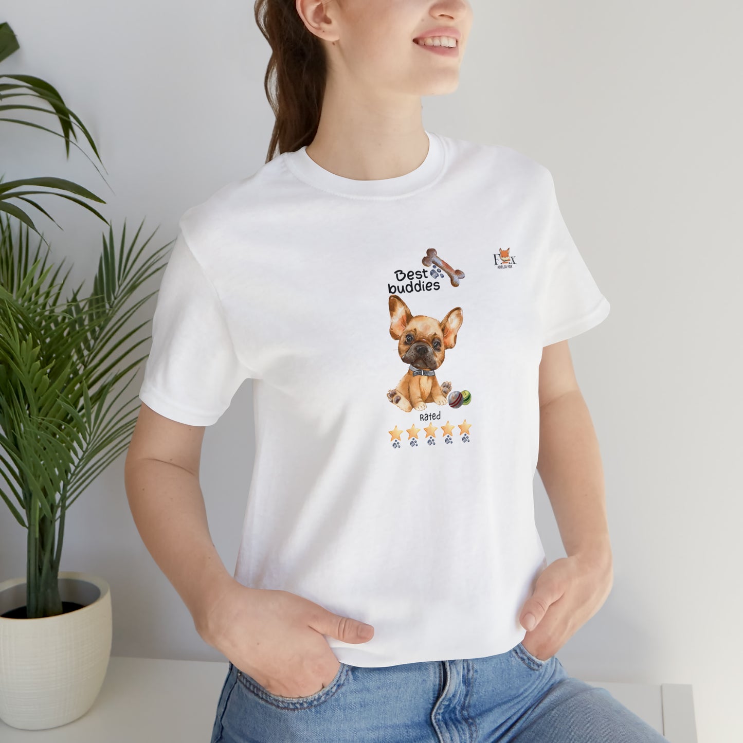 Best Buddies 5 stars & 5 paws - French Bulldog  Unisex T-Shirt