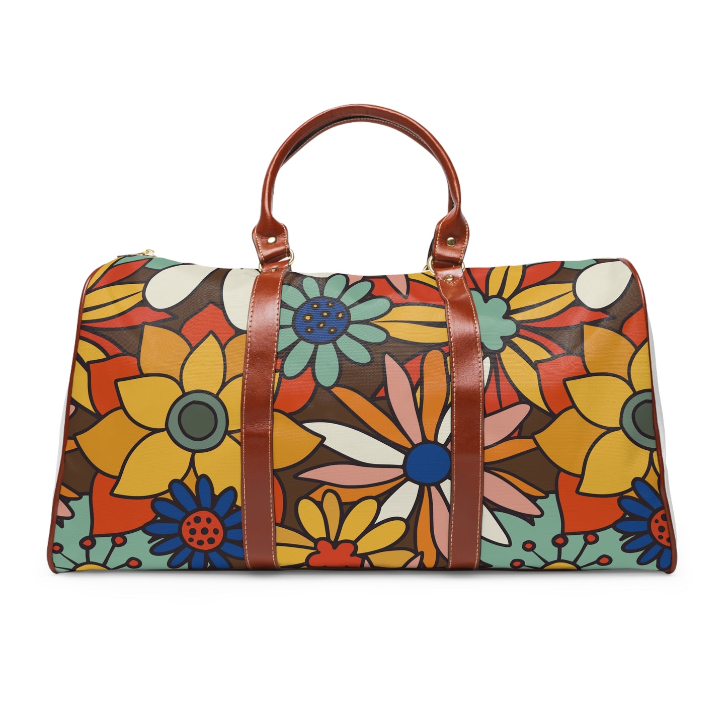 Peace & Love Vintage White sides -Waterproof Travel Bag