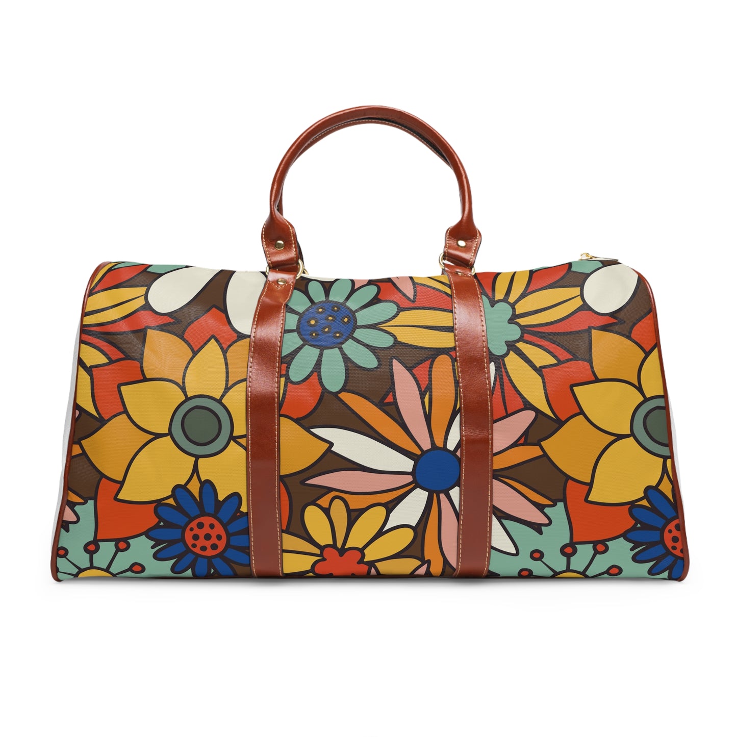 Peace & Love Vintage White sides -Waterproof Travel Bag