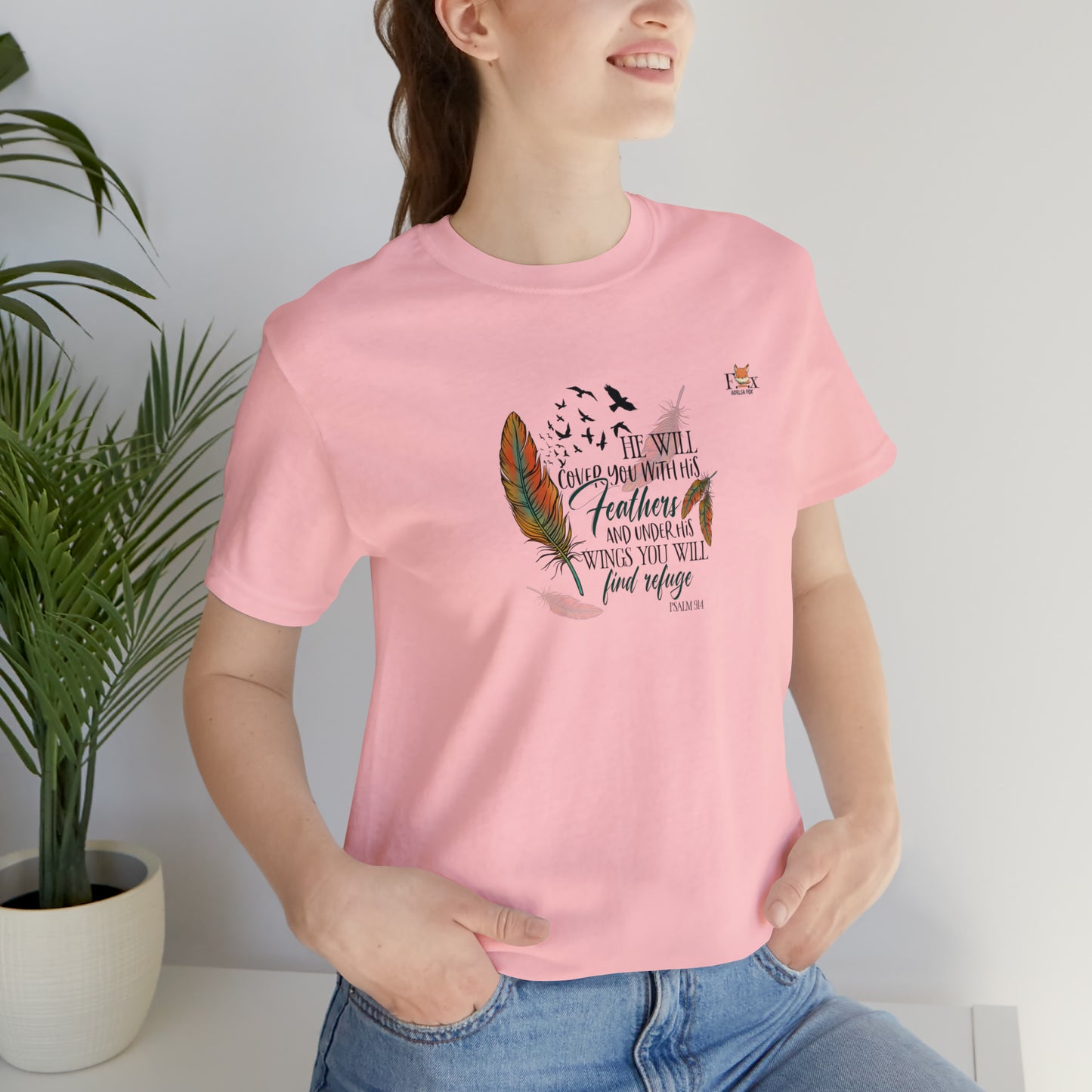 Under his wings you will find refuge- Psalm-Unisex T-shirt