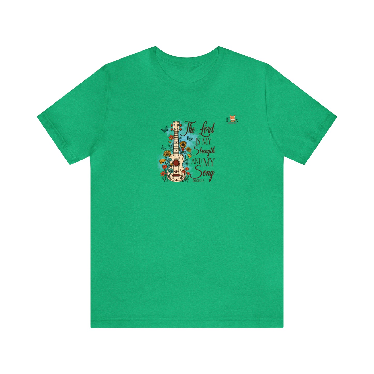 Jesus and Guitar- The Lord is my strength and my song -Unisex T-shirt