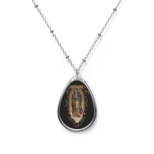 Nuestra Senora de Guadalupe -Oval Necklace