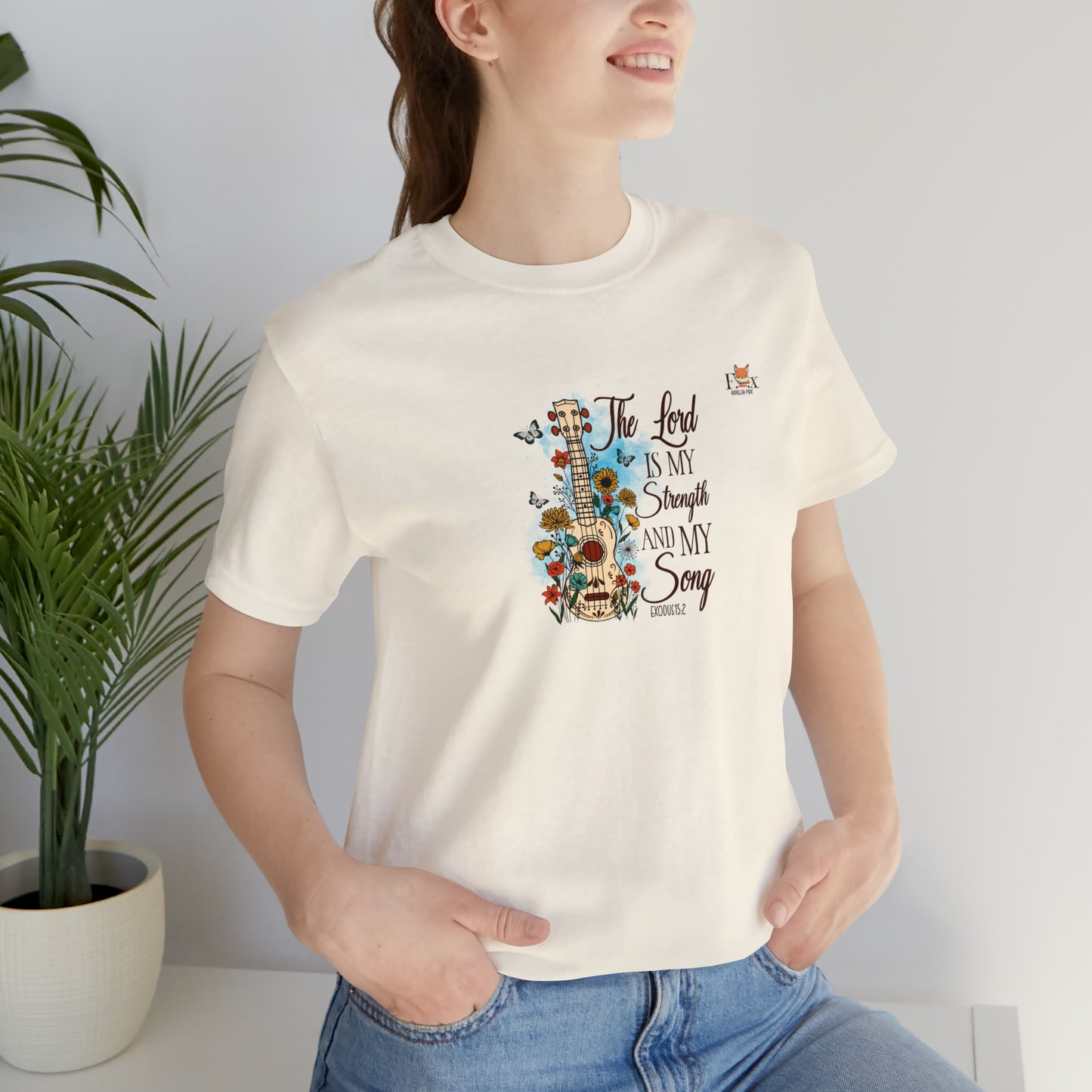Jesus and Guitar- The Lord is my strength and my song -Unisex T-shirt