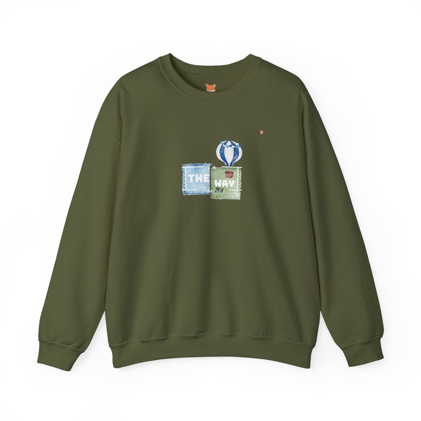 I Am The Way whit with Hot Air Balloons- Unisex Crewneck Sweatshirt