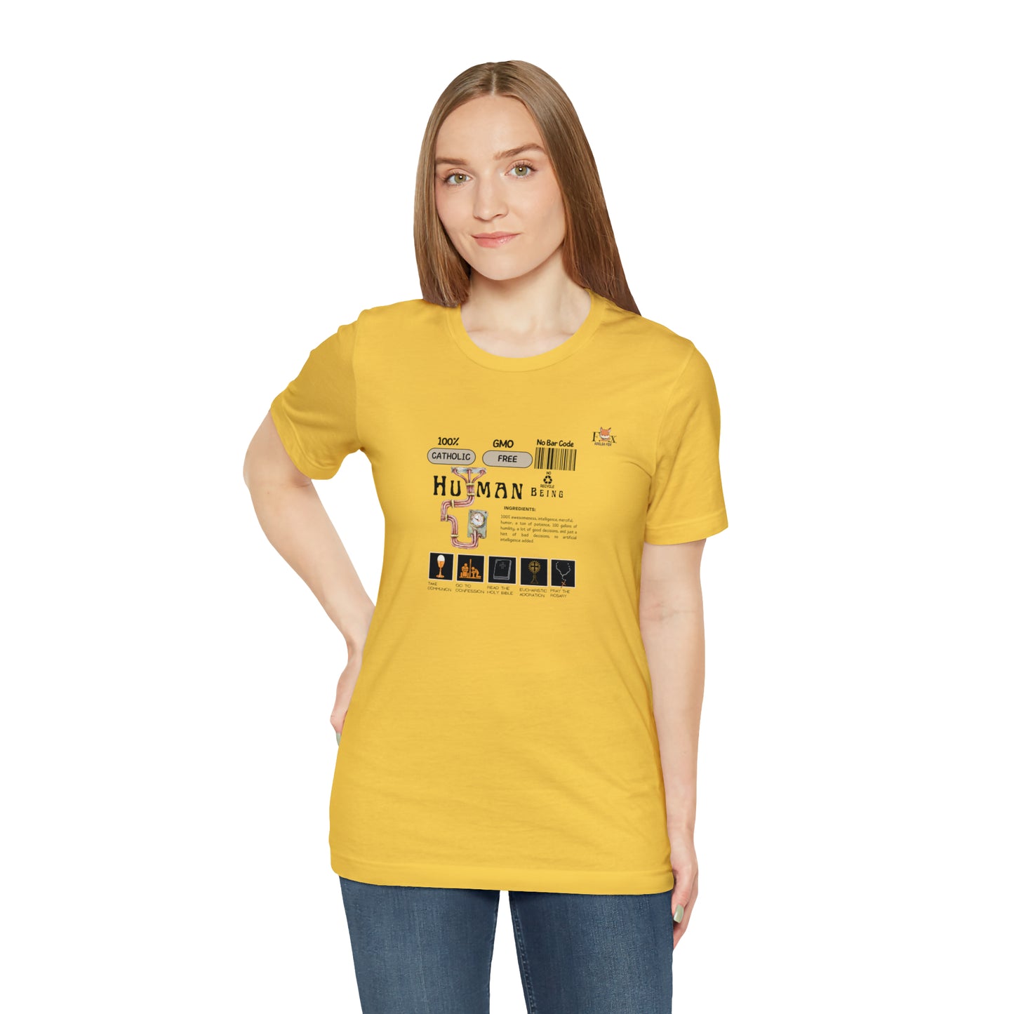 100% Catholic Human Being- Unisex T-shirt