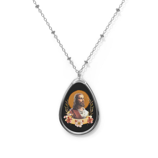 Jesus -Oval Necklace